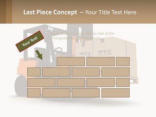 A Forklift With Boxes On The Back Of It PowerPoint Template