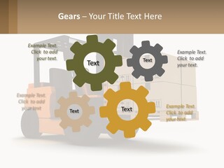 A Forklift With Boxes On The Back Of It PowerPoint Template