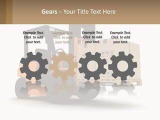 A Forklift With Boxes On The Back Of It PowerPoint Template