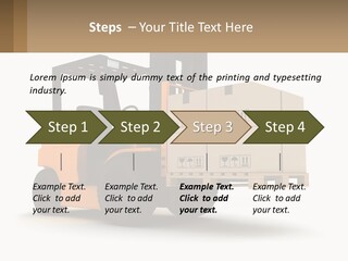 A Forklift With Boxes On The Back Of It PowerPoint Template