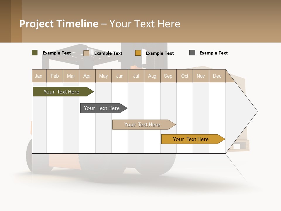 A Forklift With Boxes On The Back Of It PowerPoint Template
