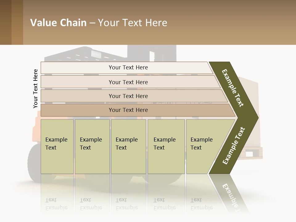 A Forklift With Boxes On The Back Of It PowerPoint Template