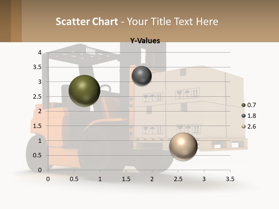 A Forklift With Boxes On The Back Of It PowerPoint Template