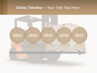 A Forklift With Boxes On The Back Of It PowerPoint Template
