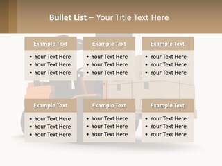 A Forklift With Boxes On The Back Of It PowerPoint Template