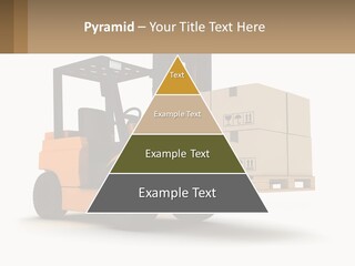 A Forklift With Boxes On The Back Of It PowerPoint Template
