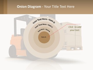 A Forklift With Boxes On The Back Of It PowerPoint Template