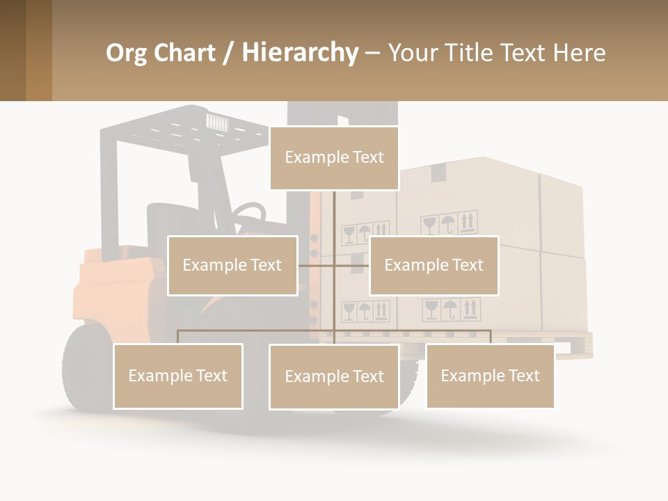 A Forklift With Boxes On The Back Of It PowerPoint Template