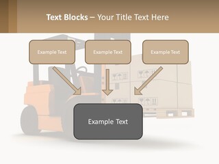 A Forklift With Boxes On The Back Of It PowerPoint Template