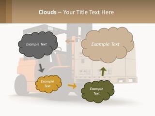 A Forklift With Boxes On The Back Of It PowerPoint Template