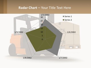 A Forklift With Boxes On The Back Of It PowerPoint Template