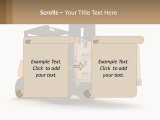 A Forklift With Boxes On The Back Of It PowerPoint Template