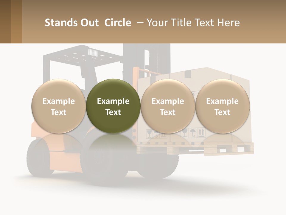 A Forklift With Boxes On The Back Of It PowerPoint Template