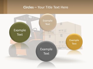 A Forklift With Boxes On The Back Of It PowerPoint Template