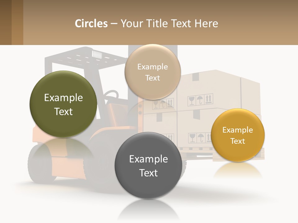 A Forklift With Boxes On The Back Of It PowerPoint Template