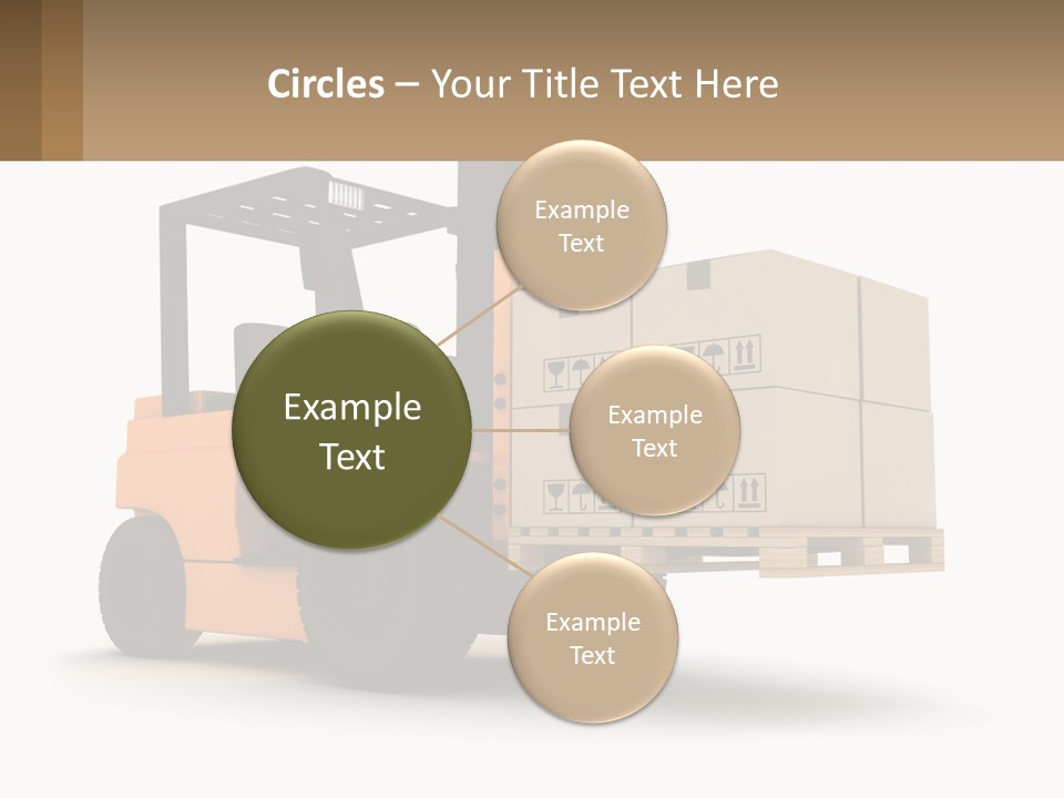 A Forklift With Boxes On The Back Of It PowerPoint Template