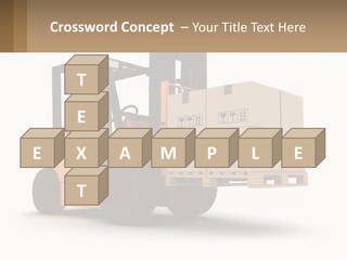 A Forklift With Boxes On The Back Of It PowerPoint Template