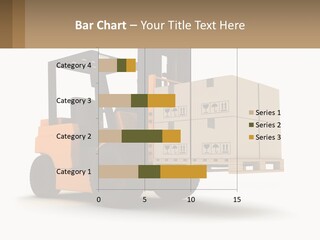 A Forklift With Boxes On The Back Of It PowerPoint Template