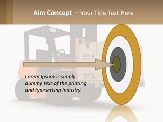 A Forklift With Boxes On The Back Of It PowerPoint Template