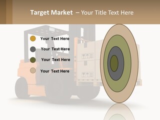 A Forklift With Boxes On The Back Of It PowerPoint Template
