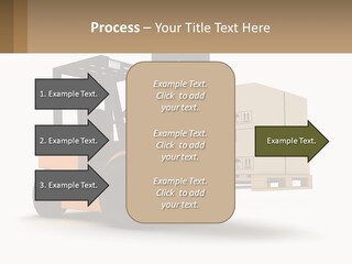 A Forklift With Boxes On The Back Of It PowerPoint Template