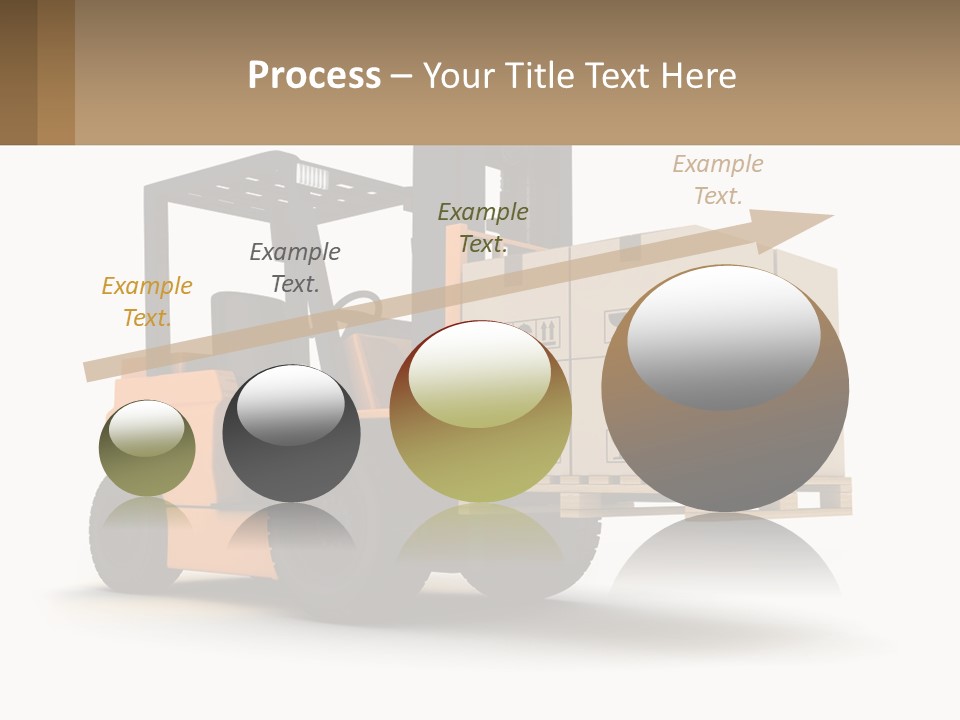 A Forklift With Boxes On The Back Of It PowerPoint Template