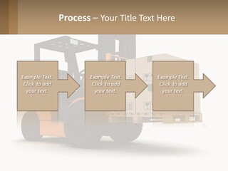A Forklift With Boxes On The Back Of It PowerPoint Template