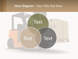 A Forklift With Boxes On The Back Of It PowerPoint Template