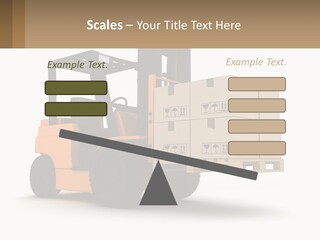 A Forklift With Boxes On The Back Of It PowerPoint Template