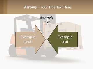 A Forklift With Boxes On The Back Of It PowerPoint Template