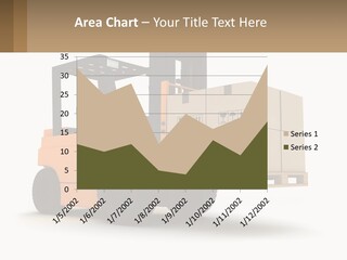 A Forklift With Boxes On The Back Of It PowerPoint Template