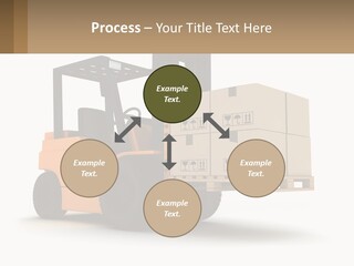 A Forklift With Boxes On The Back Of It PowerPoint Template