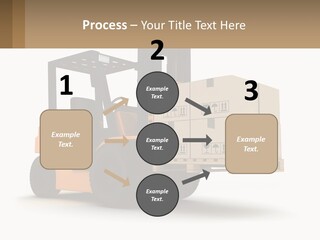 A Forklift With Boxes On The Back Of It PowerPoint Template