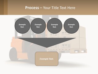 A Forklift With Boxes On The Back Of It PowerPoint Template