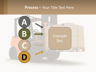 A Forklift With Boxes On The Back Of It PowerPoint Template