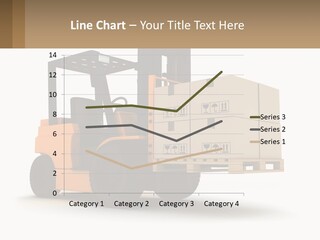 A Forklift With Boxes On The Back Of It PowerPoint Template