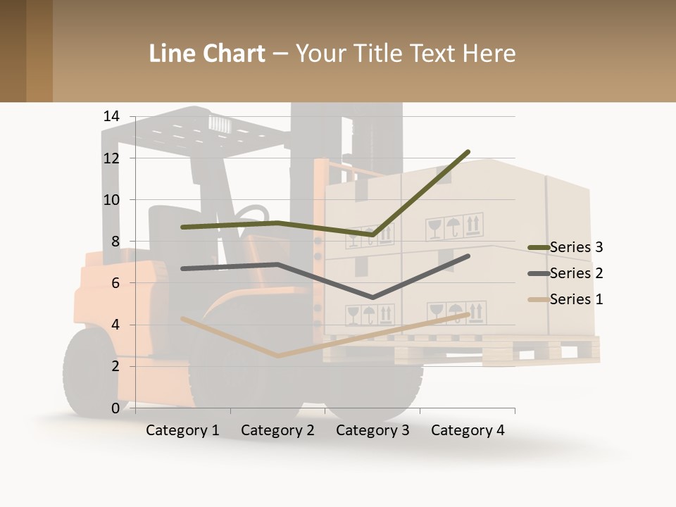 A Forklift With Boxes On The Back Of It PowerPoint Template