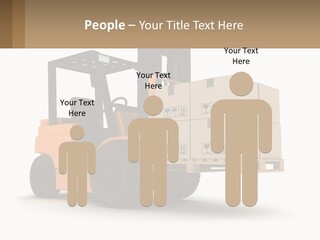 A Forklift With Boxes On The Back Of It PowerPoint Template