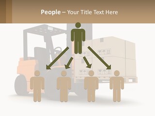 A Forklift With Boxes On The Back Of It PowerPoint Template