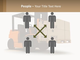 A Forklift With Boxes On The Back Of It PowerPoint Template