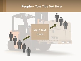A Forklift With Boxes On The Back Of It PowerPoint Template