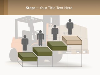 A Forklift With Boxes On The Back Of It PowerPoint Template