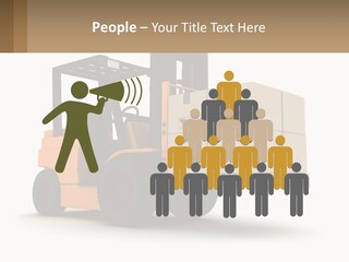 A Forklift With Boxes On The Back Of It PowerPoint Template