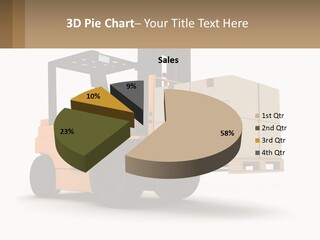 A Forklift With Boxes On The Back Of It PowerPoint Template