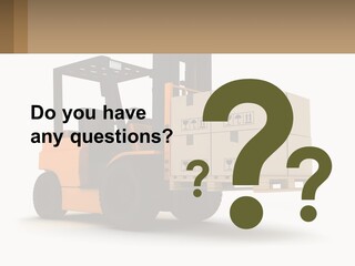 A Forklift With Boxes On The Back Of It PowerPoint Template