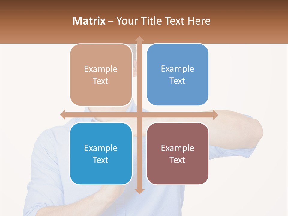 A Man Is Holding His Hand Out To The Side PowerPoint Template