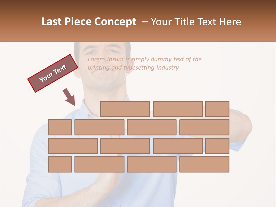 A Man Is Holding His Hand Out To The Side PowerPoint Template