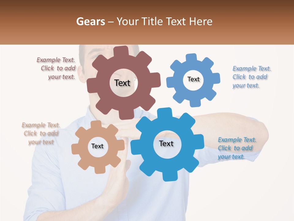 A Man Is Holding His Hand Out To The Side PowerPoint Template