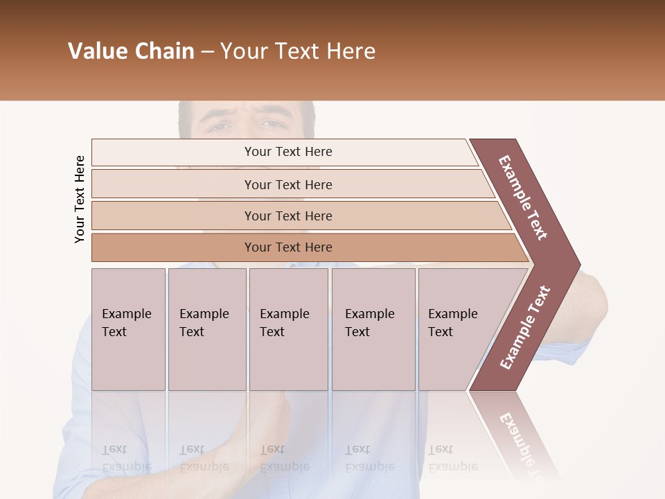 A Man Is Holding His Hand Out To The Side PowerPoint Template