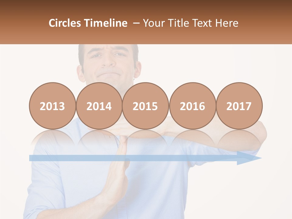 A Man Is Holding His Hand Out To The Side PowerPoint Template